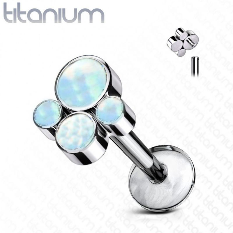 Paw Opal Internally Threaded Labret