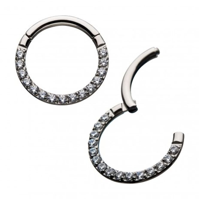 Hoofdbeeld Titanium Jeweled Hinged ...