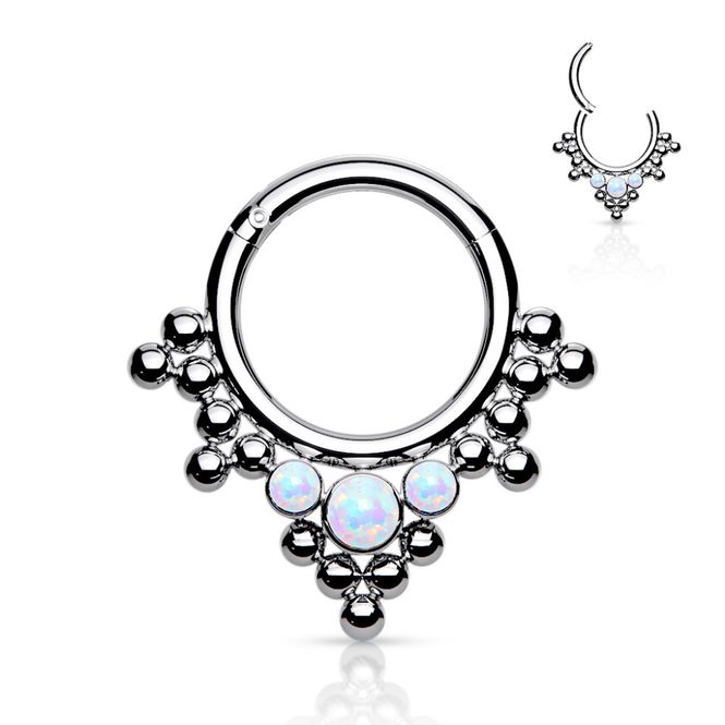 Main Image Ania Clicker Hinged Ring Opal ...