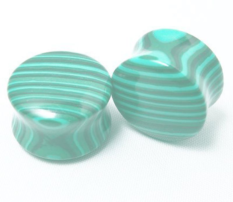 Malachite Green Stone Plug 