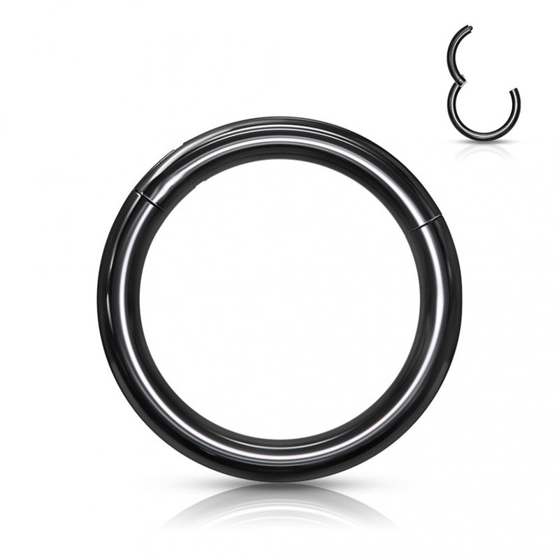 0,8mm Hinged Segment Rings Black