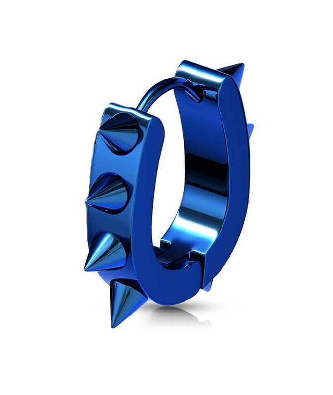 Billy Hoop Earring Spikes Blue