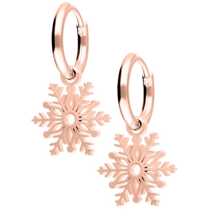 Main Image Little Snowflake Hoops Rose ...