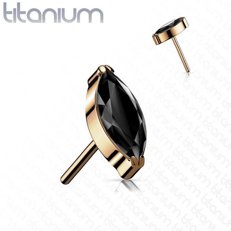 Danielle Push-fit Rose Gold Black