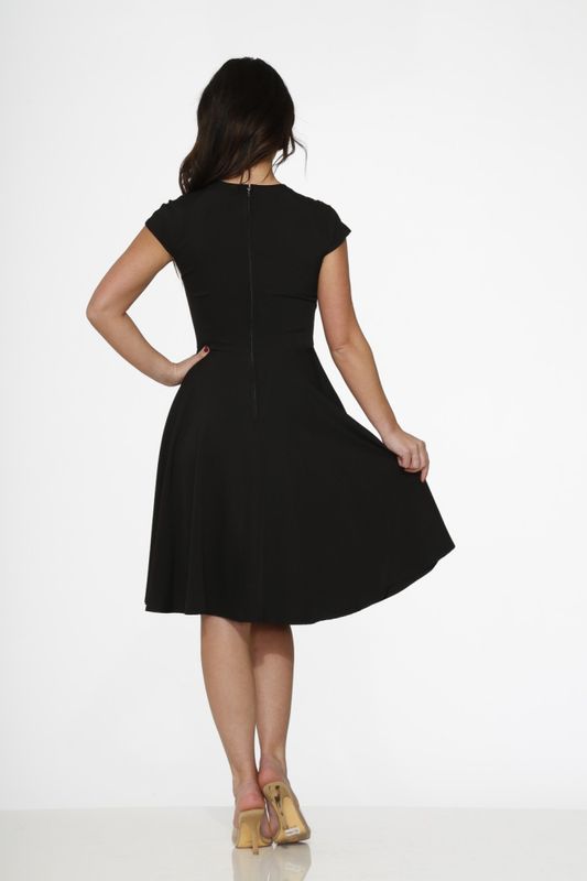Betty Black Swing Dress 