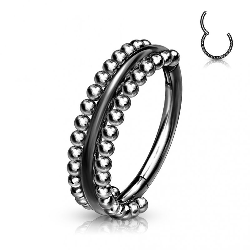 Leona Hinged Ring Black