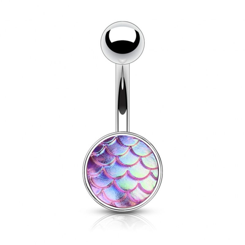 Mermaid Belly Ring Holo Purple
