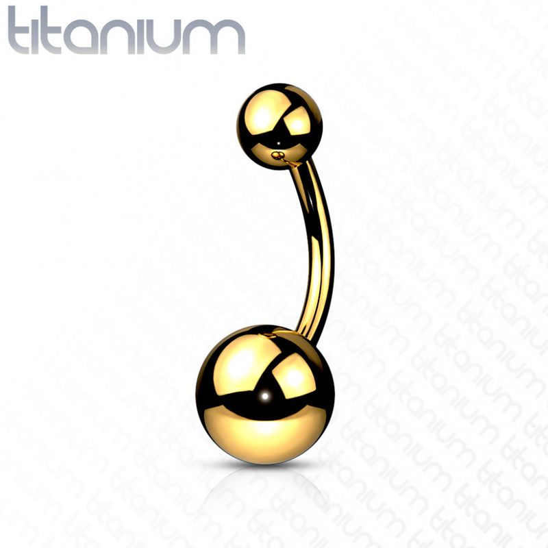 Titanium Belly Ring Bananabell Gold
