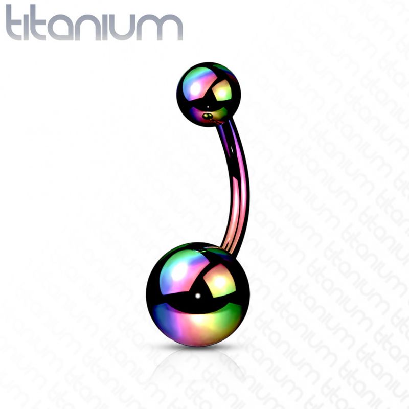 Titanium Belly Ring Bananabell Rainbow