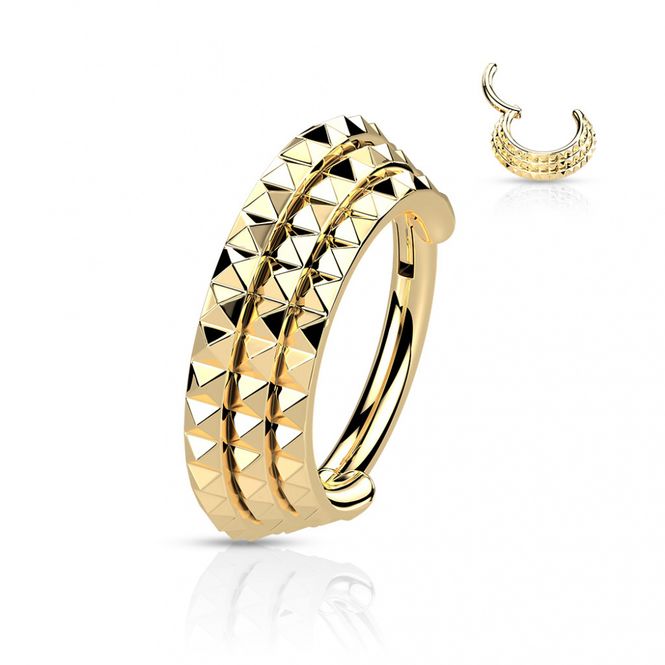 Hovedbillede Punk Triple Hinged Ring Gold