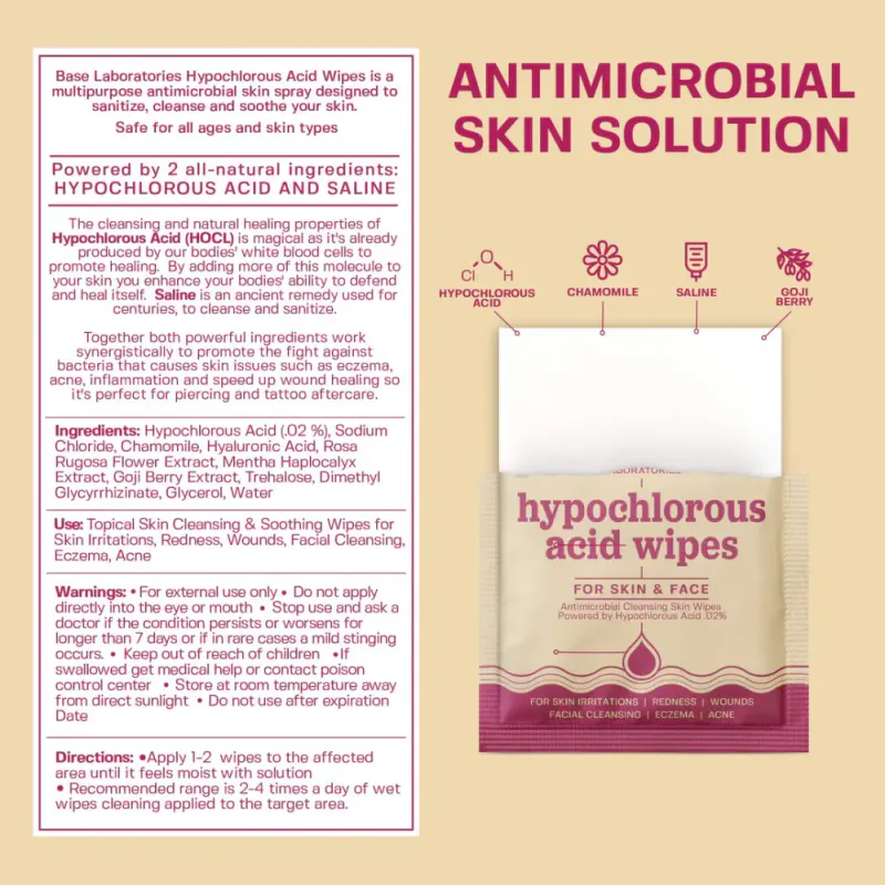 Hypochlorous Acid Wipes 