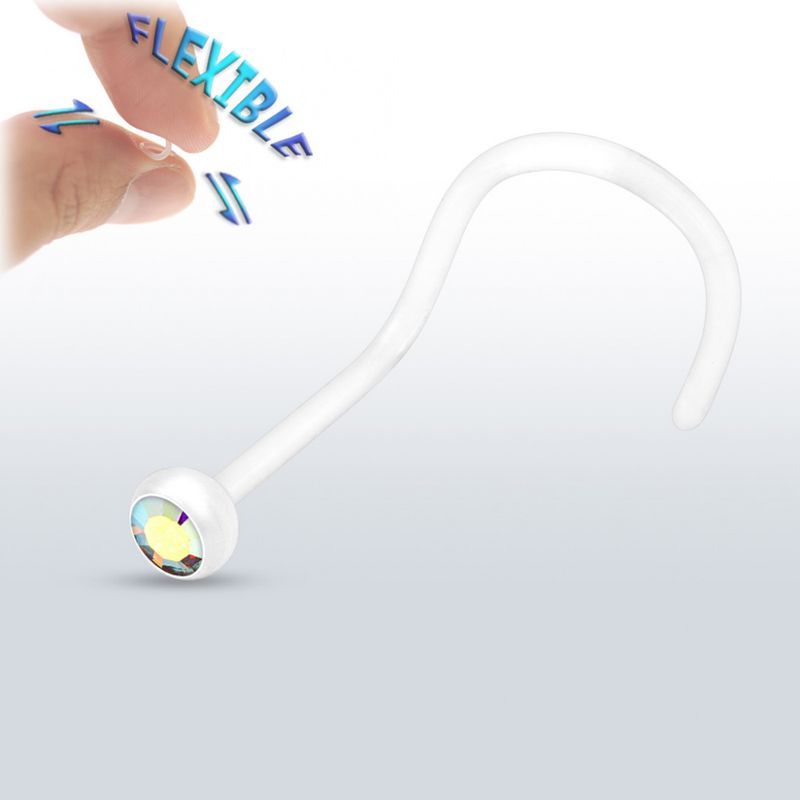 Bioplastic Nose Screw with Gem