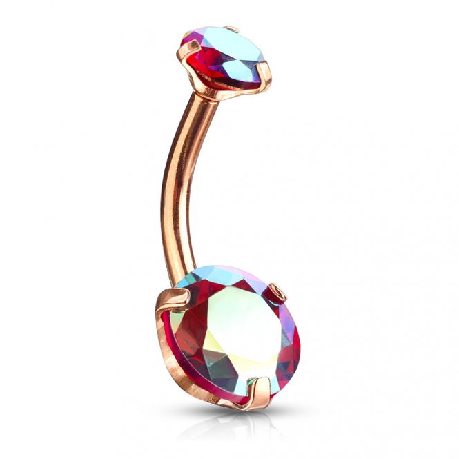 Hovedbillede Zircon Prong Belly Ring Rose ...