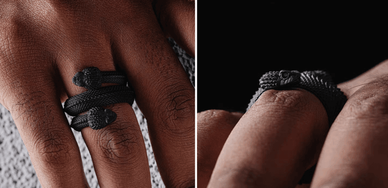 Amphisbaena Triple Layer Ring