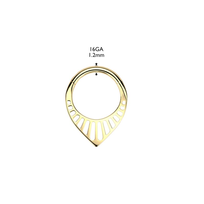 Cheryl Zelda Hinged Ring Gold