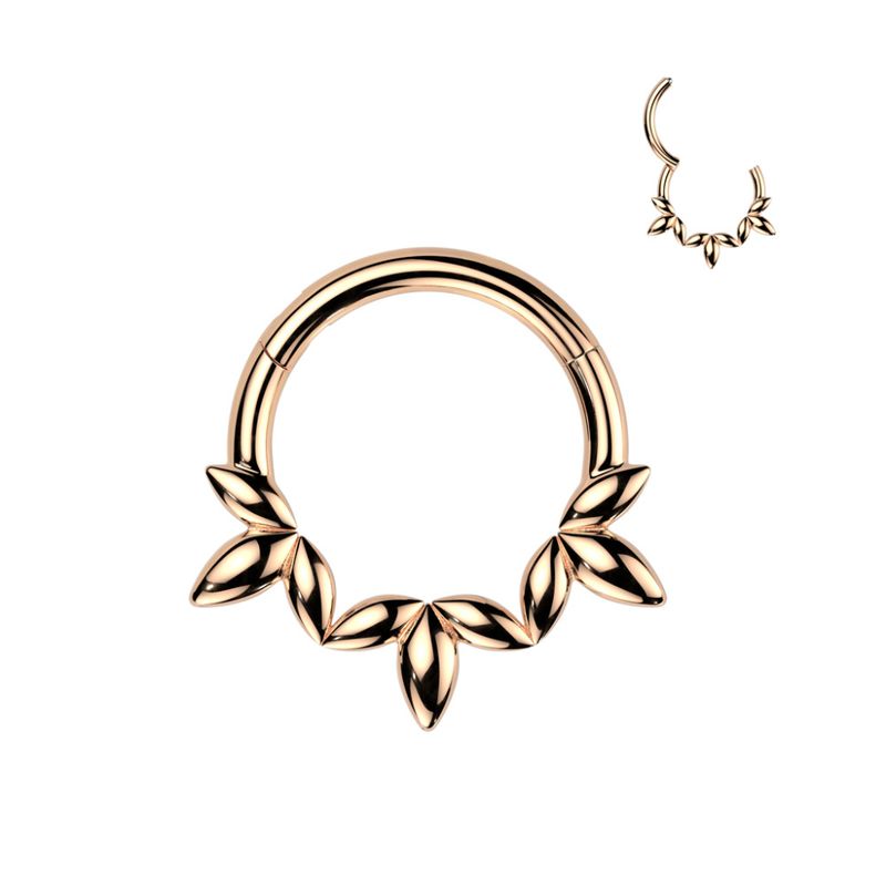 Olive Leaf Hinged Ring Rose Gold