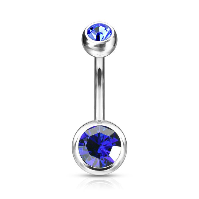 Hoofdbeeld Titanium Belly Ring Dark Blue