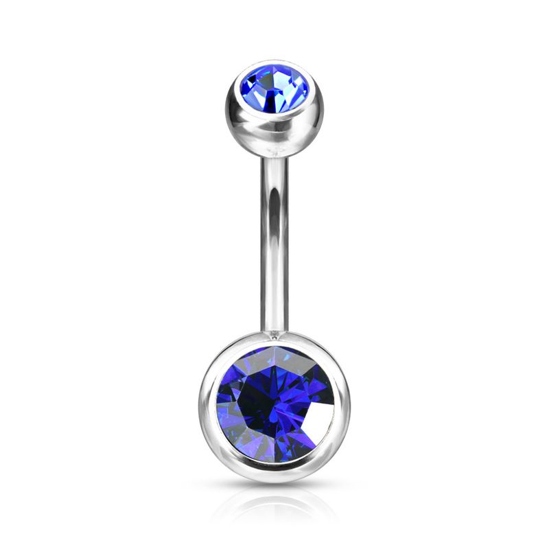 Titanium Belly Ring Dark Blue