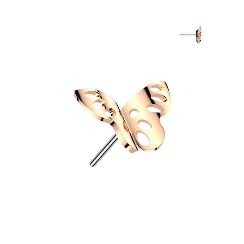 3D Butterfly Push-fit Rose Gold