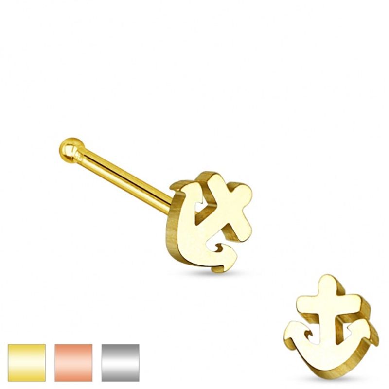 Anchor Nose Bar Stud 