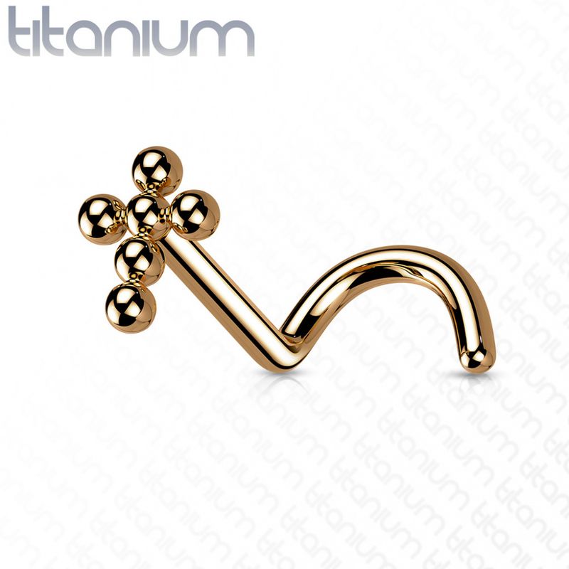 Nose Screw Cross Rose Gold