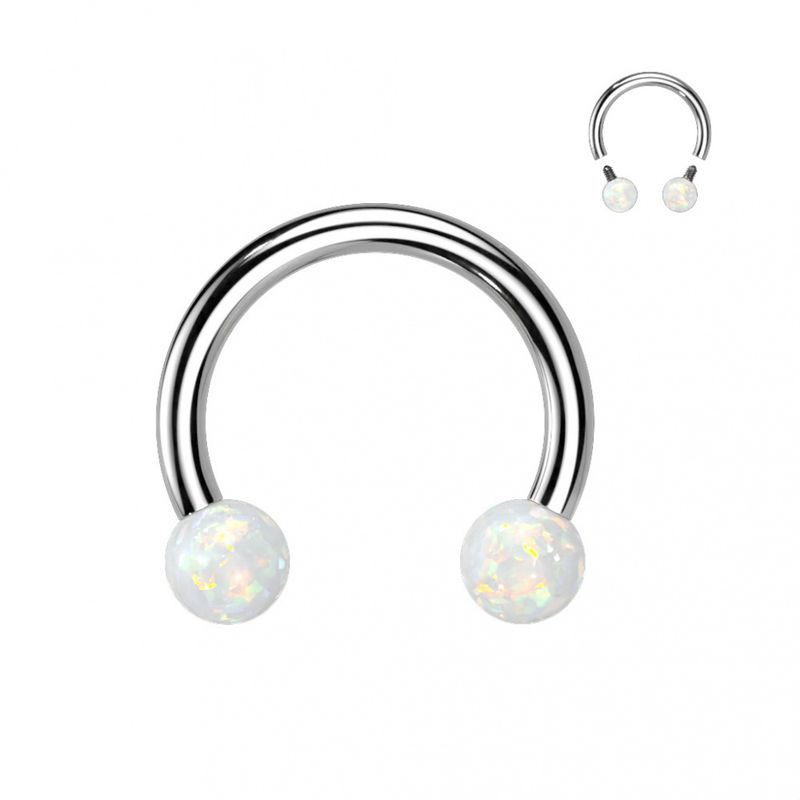 Circular Barbell Opal White