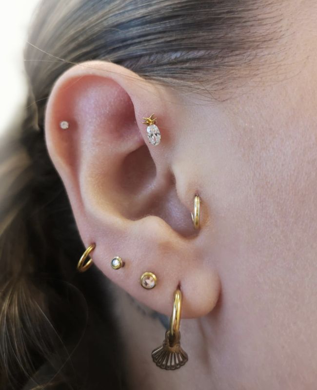 Little Shell Hoops Gold