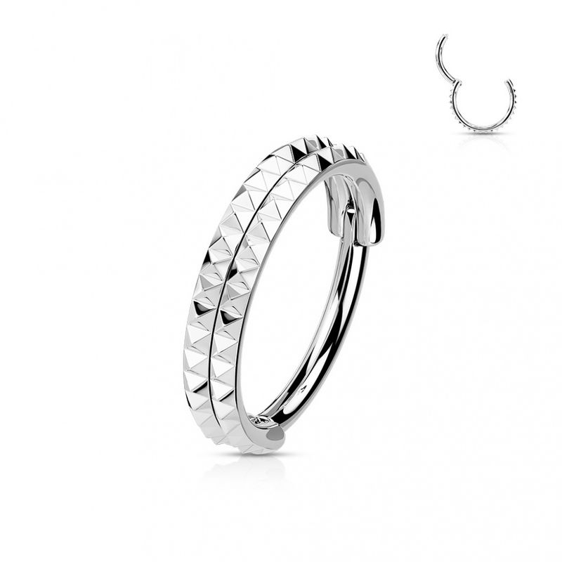 Punk Double Lined Hinged Ring