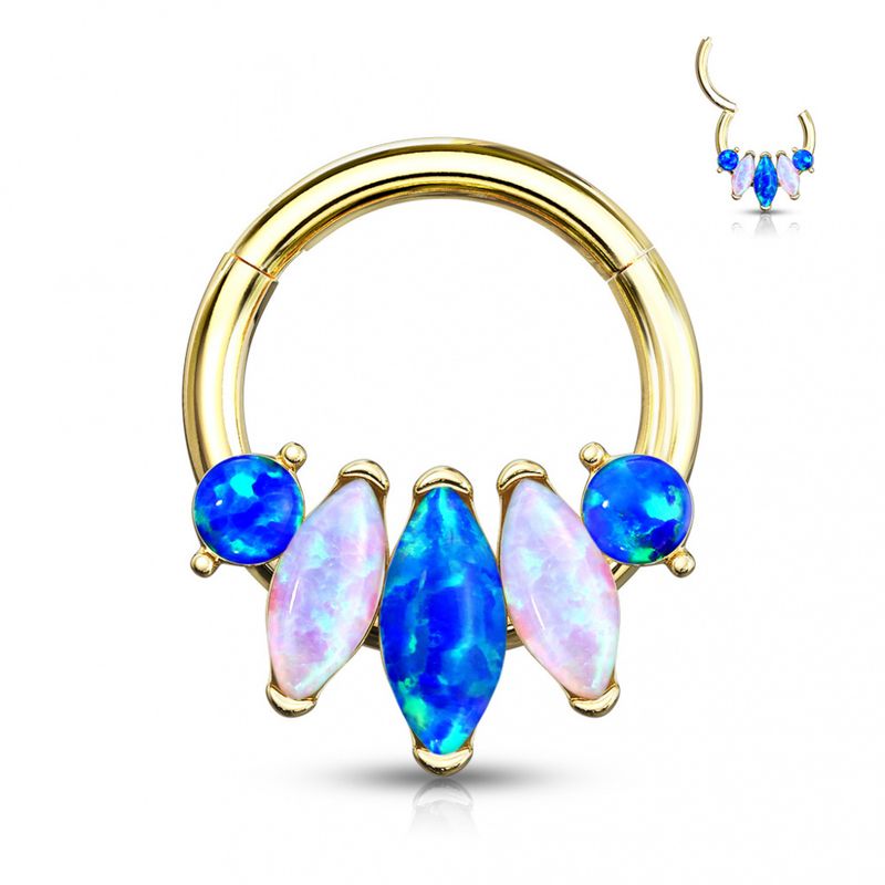 5-Marquise Opal Hinged Gold