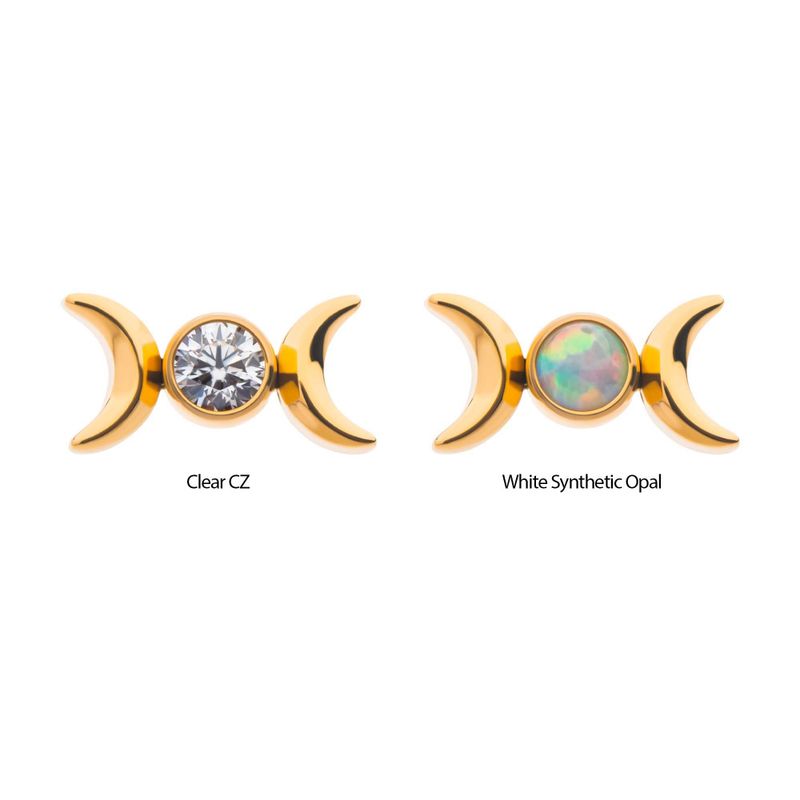 Selene Gem Push-fit 24K Gold