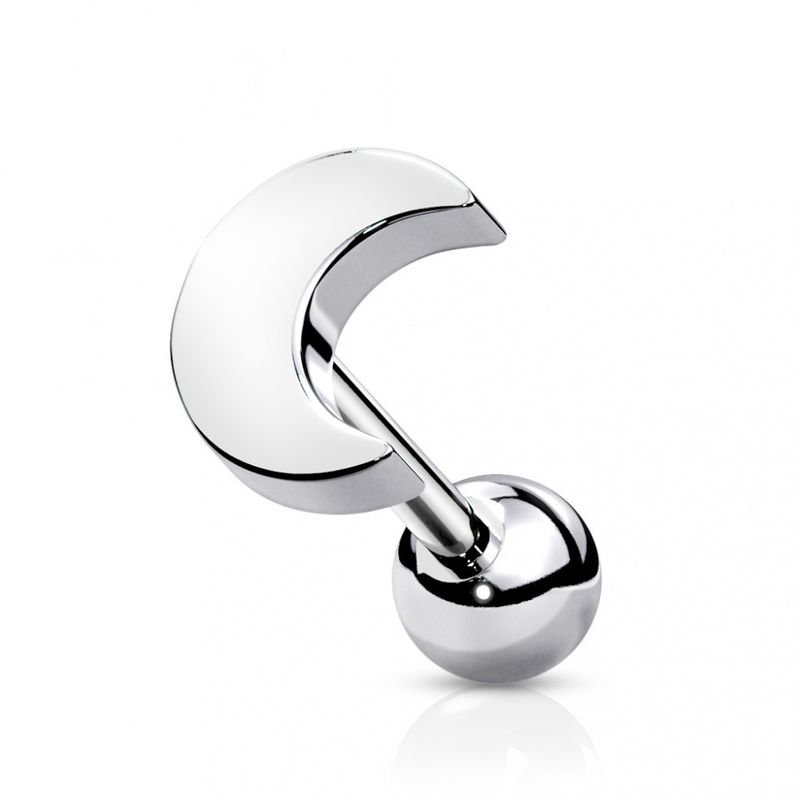 Flat Moon Barbell Silver 