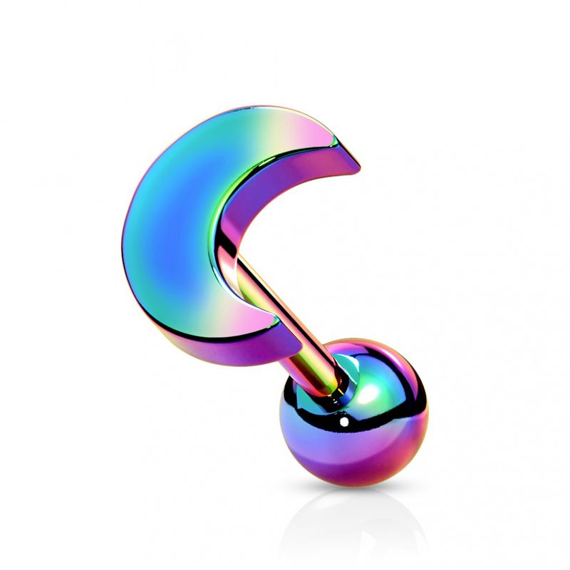 Flat Moon Barbell Rainbow