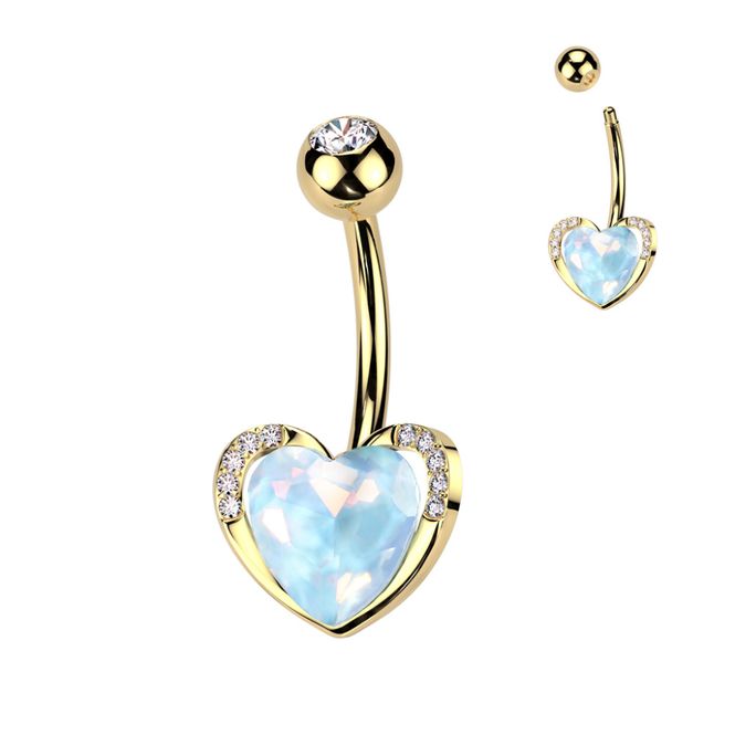Hovedbilde Ocean Heart Belly Ring Gold