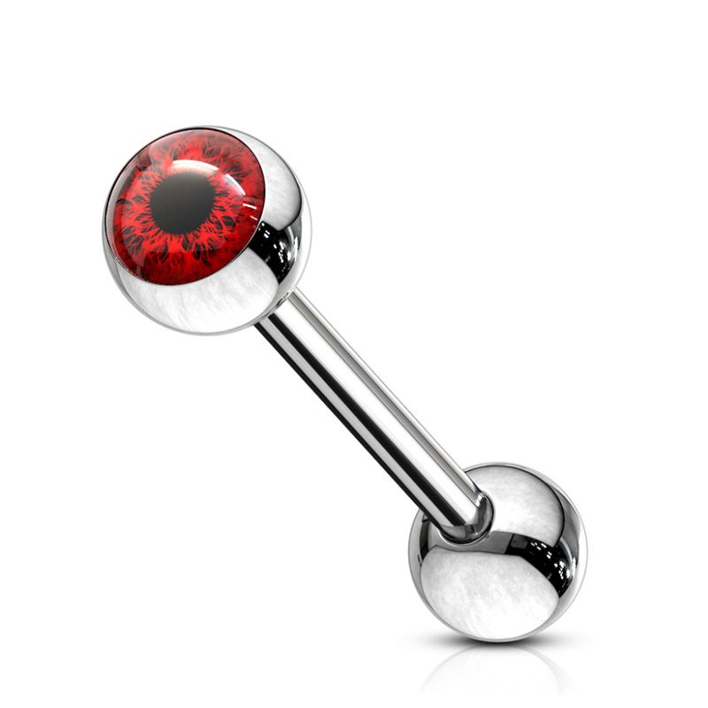 Doll Eye Barbell Tongue Red