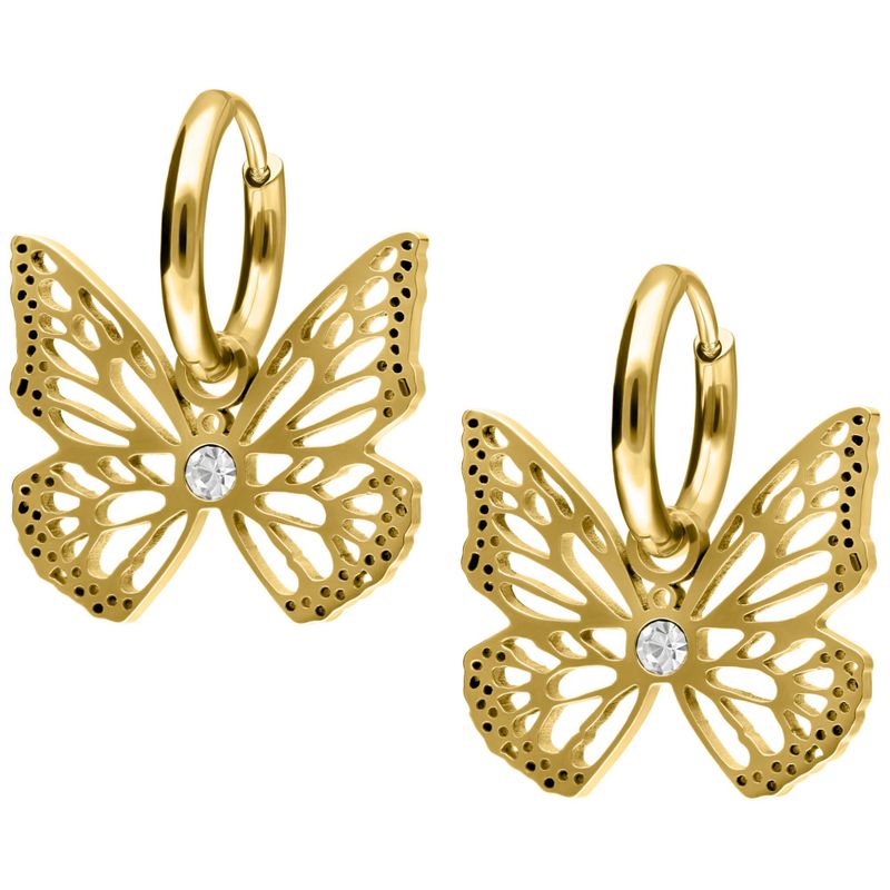 Little Butterfly Hoops Gold