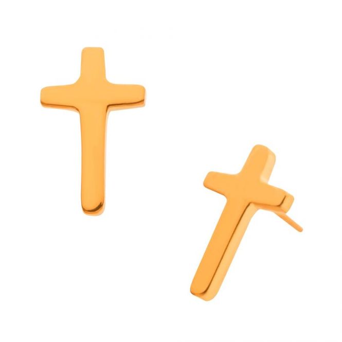 Hovedbillede Cross Push-fit 24K Gold