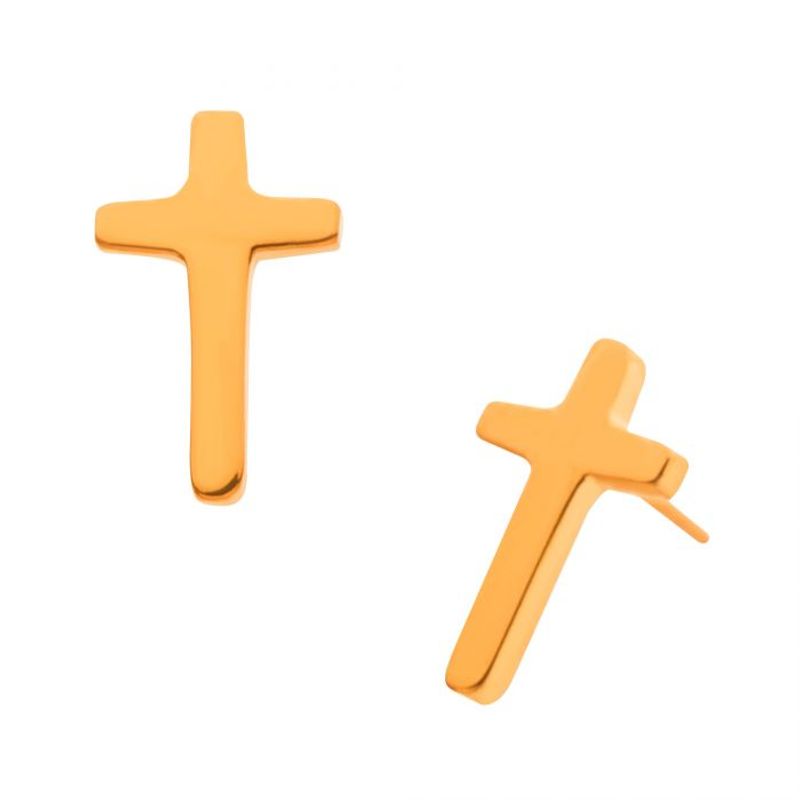 Cross Push-fit 24K Gold