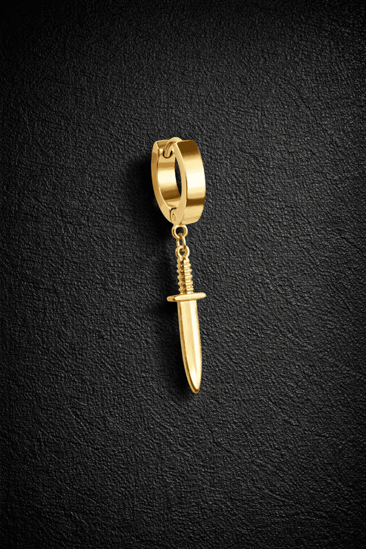 Hoop Earring Dagger Gold