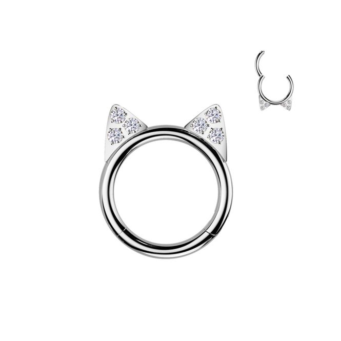 Huvudbild Kitty Cat Hinged Ring Clear