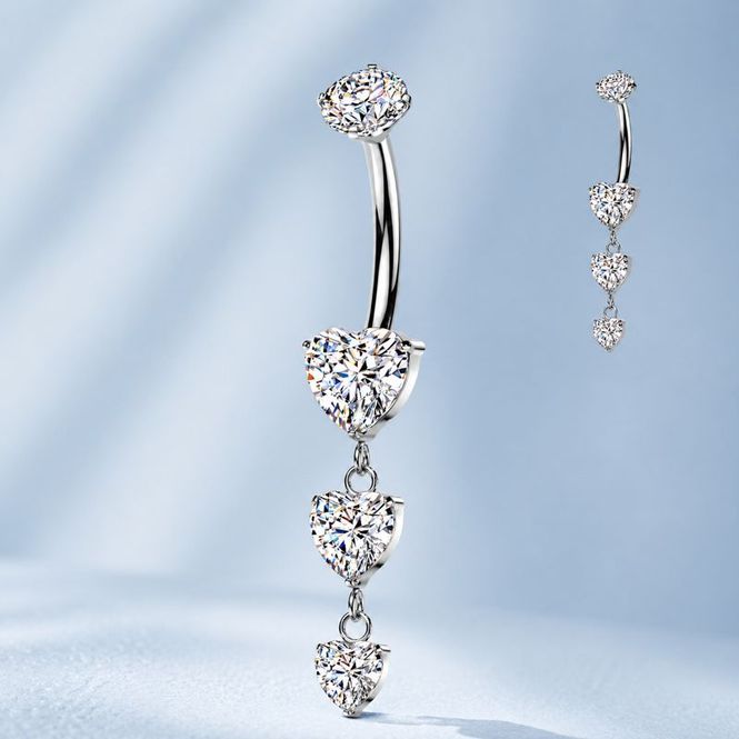 Hovedbillede Titanium Triple Heart Belly ...