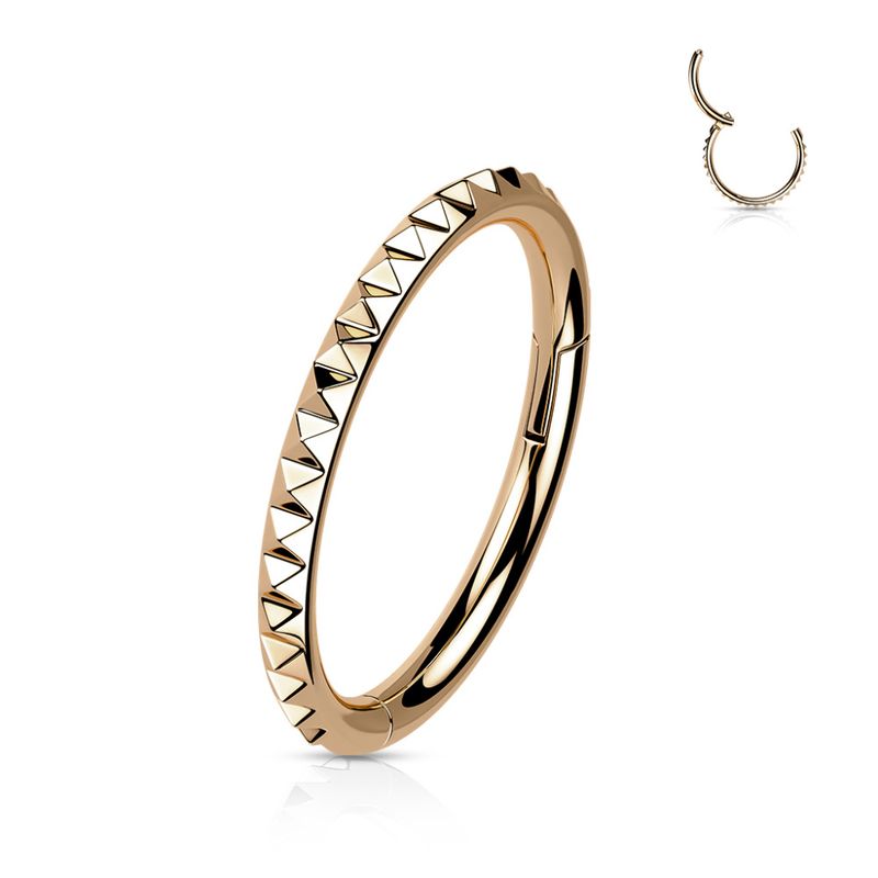 Punk Hinged Ring Rose Gold