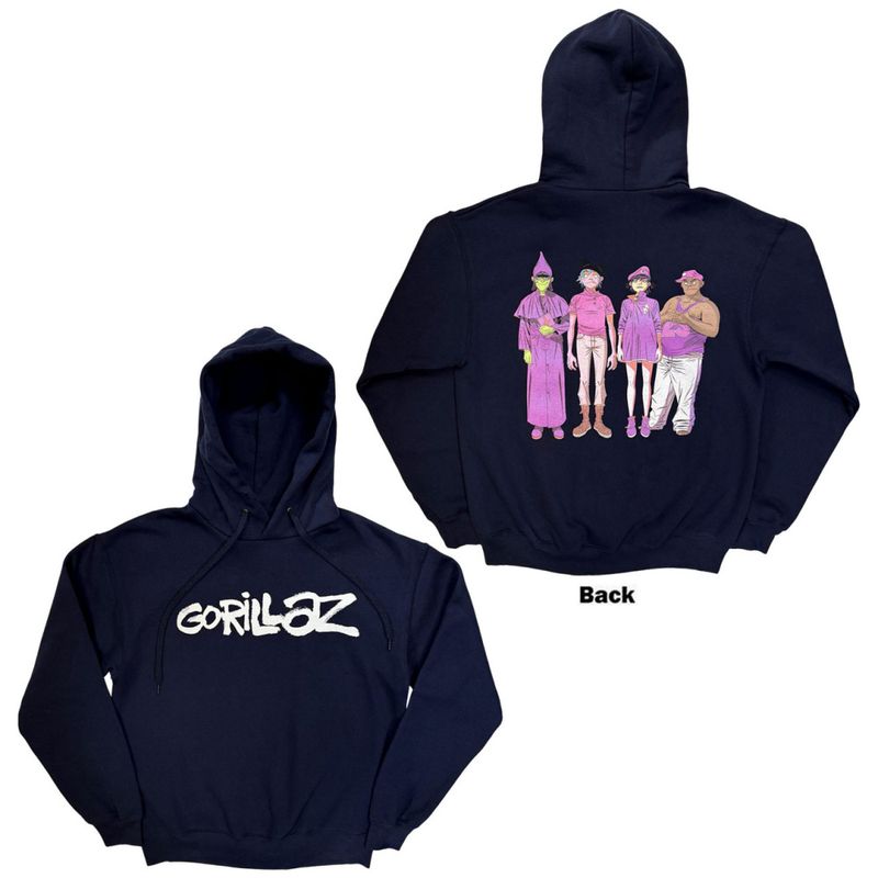 Gorillaz Hoodie Navy Blue