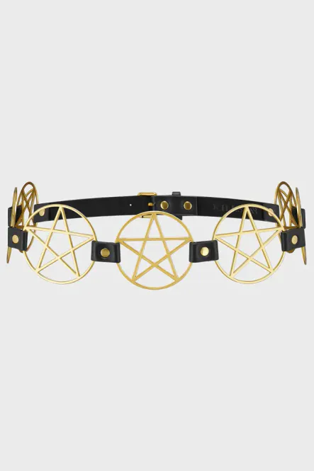 Hoofdbeeld Pentagram Belt Gold
