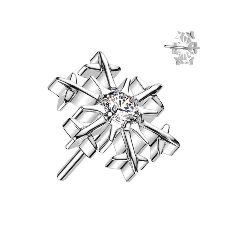 Snowflake Push-fit Clear
