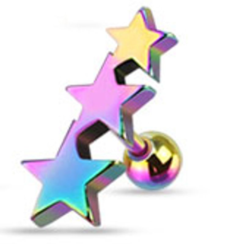 3 Stars Barbell Rainbow