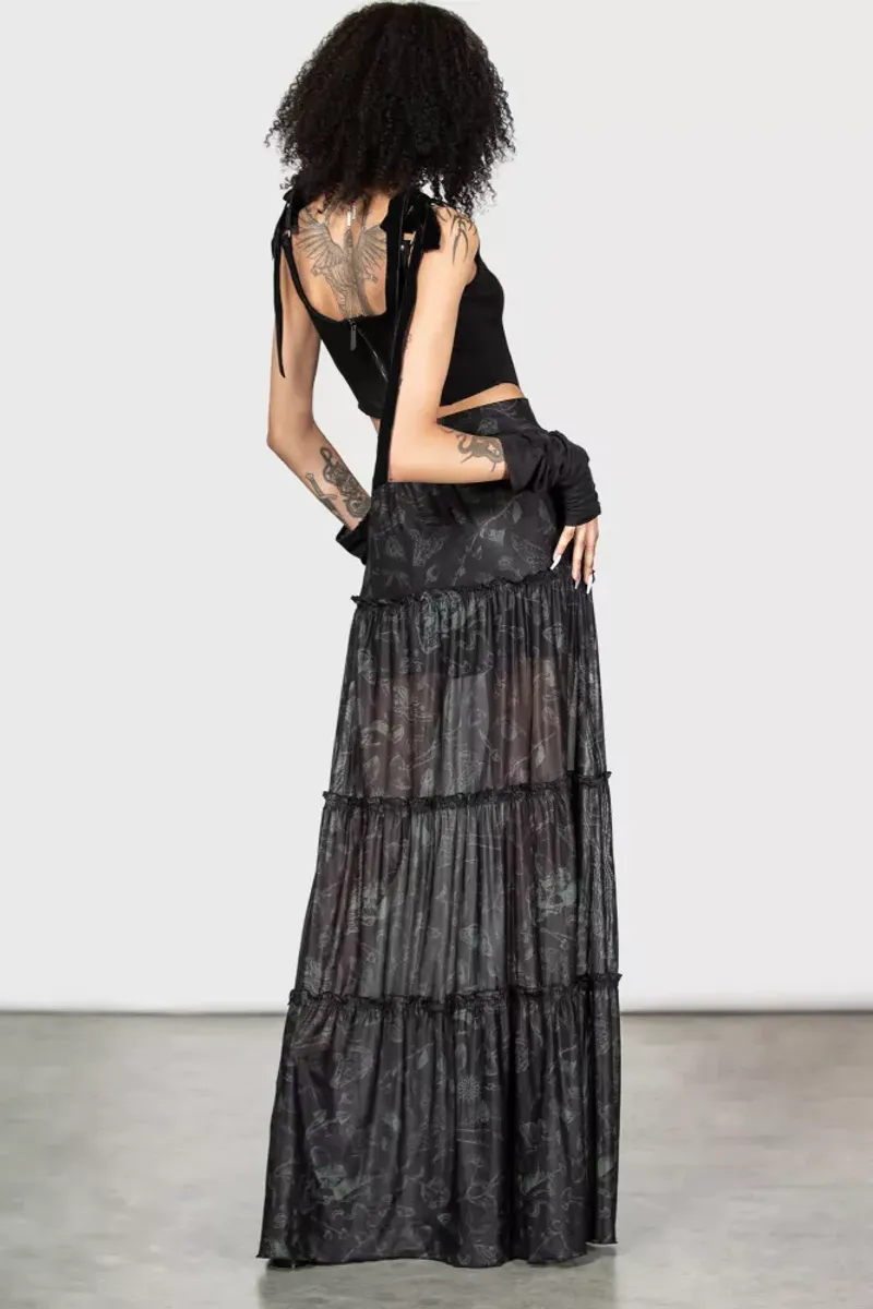 GHOSTED WOODS MAXI SKIRT