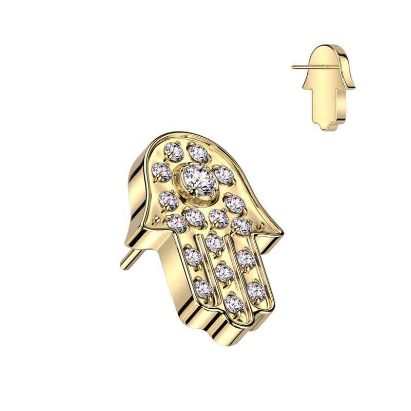 Hamsa Push-fit Gold Clear