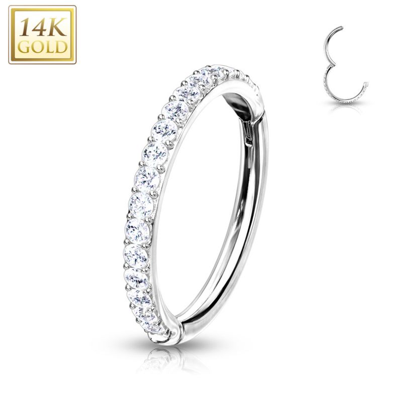 Embla White Gold Hinged Segment Ring