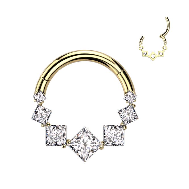 Main Image Lexie Hinged Ring Gold Clear