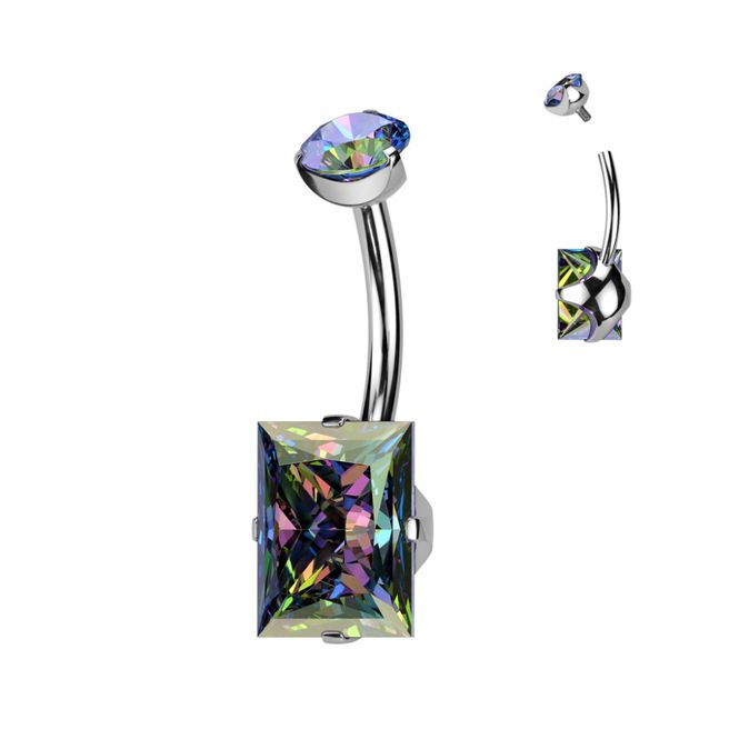 Hoofdbeeld Mia Rectangle Belly Ring ...